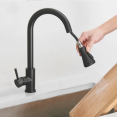 Çeshme me tush për Kuzhinë, e zezë 017